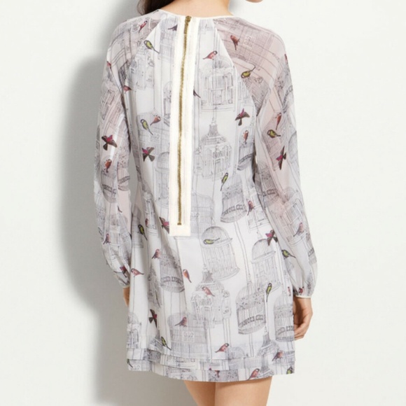 Ted Baker Birdcage Long Sleeve Beaded Shift Dress Size 1 - Picture 2 of 16